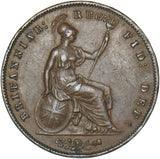 1857 Penny - Victoria British Copper Coin