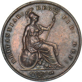 1858 Penny - Victoria British Copper Coin