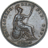 1858 Penny - Victoria British Copper Coin - Nice