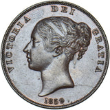 1859 Penny - Victoria British Copper Coin - Superb