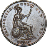 1859 Penny - Victoria British Copper Coin - Superb