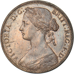 1860 Penny (F13) - Victoria British Bronze Coin - Very Nice