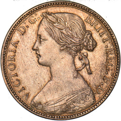1860 Penny (F13) - Victoria British Bronze Coin - Nice