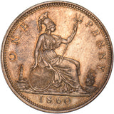 1860 Penny (F13) - Victoria British Bronze Coin - Nice