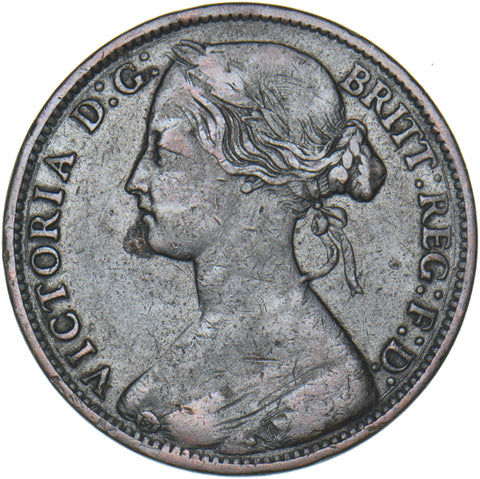 1861 Penny (F33) - Victoria British Bronze Coin