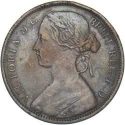1862 Penny - Victoria British Bronze Coin - Nice