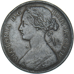 1862 Penny - Victoria British Bronze Coin - Nice