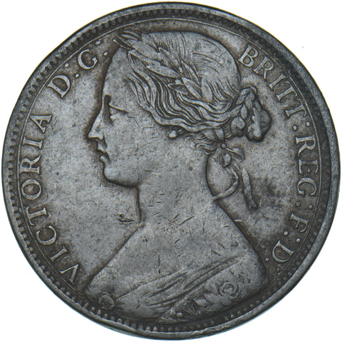 1862 Penny - Victoria British Bronze Coin - Nice