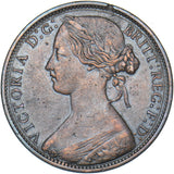 1862 Penny - Victoria British Bronze Coin - Nice