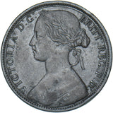1863 Penny - Victoria British Bronze Coin - Nice