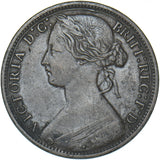 1866 Penny - Victoria British Bronze Coin - Nice