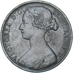 1866 Penny - Victoria British Bronze Coin - Nice