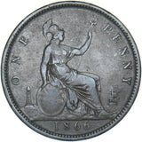 1866 Penny - Victoria British Bronze Coin - Nice