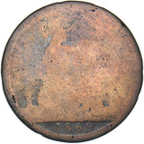 1869 Penny - Victoria British Bronze Coin