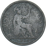 1869 Penny - Victoria British Bronze Coin