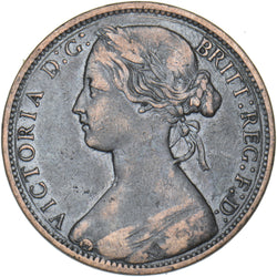 1870 Penny - Victoria British Bronze Coin