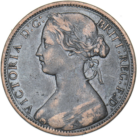 1870 Penny - Victoria British Bronze Coin
