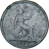 1871 Penny - Victoria British Bronze Coin