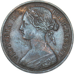 1874 Penny (F67) - Victoria British Bronze Coin - Nice