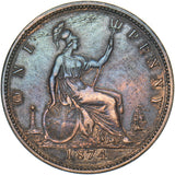1874 Penny (F67) - Victoria British Bronze Coin - Nice