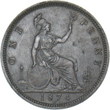 1874 H Penny (F66) - Victoria British Bronze Coin - Very Nice