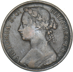 1875 Penny - Victoria British Bronze Coin