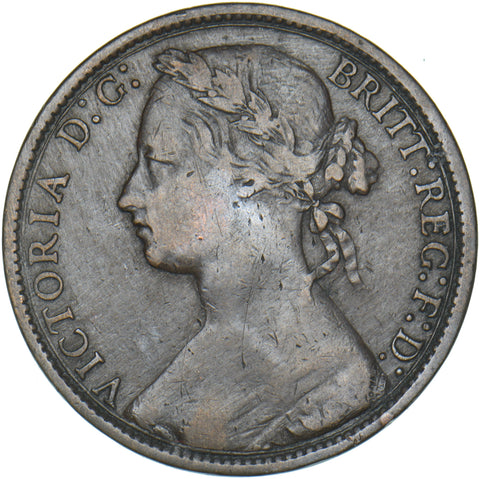 1875 Penny - Victoria British Bronze Coin