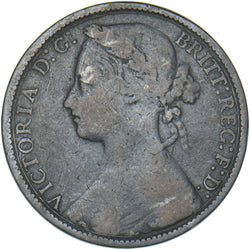 1875 H Penny - Victoria British Bronze Coin