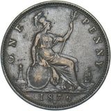 1876 Penny - Victoria British Bronze Coin - Nice