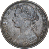 1878 Penny - Victoria British Bronze Coin - Nice