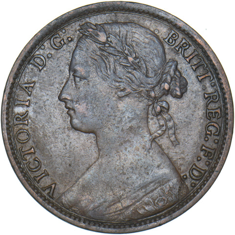 1878 Penny - Victoria British Bronze Coin - Nice