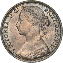 1880 Penny - Victoria British Bronze Coin - Nice
