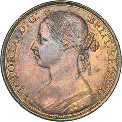 1884 Penny - Victoria British Bronze Coin - Very Nice