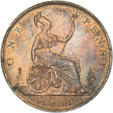 1884 Penny - Victoria British Bronze Coin - Very Nice