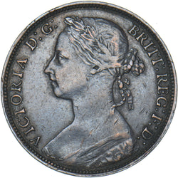 1884 Penny - Victoria British Bronze Coin - Nice