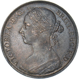 1887 Penny - Victoria British Bronze Coin - Very Nice