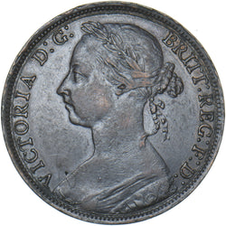 1890 Penny - Victoria British Bronze Coin - Nice