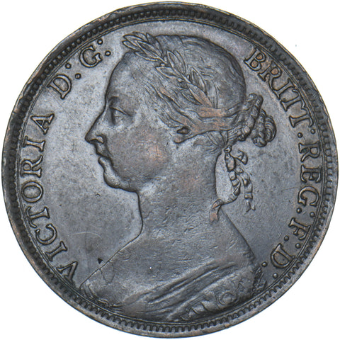 1890 Penny - Victoria British Bronze Coin - Nice