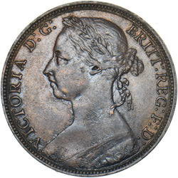 1891 Penny - Victoria British Bronze Coin - Nice