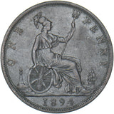 1894 Penny - Victoria British Bronze Coin - Nice