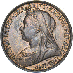 1895 Penny - Victoria British Bronze Coin - Superb