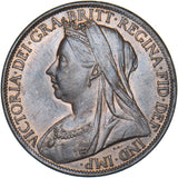 1897 Penny - Victoria British Bronze Coin - Very Nice