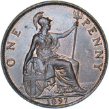 1897 Penny - Victoria British Bronze Coin - Very Nice