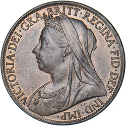 1897 Penny - Victoria British Bronze Coin - Superb