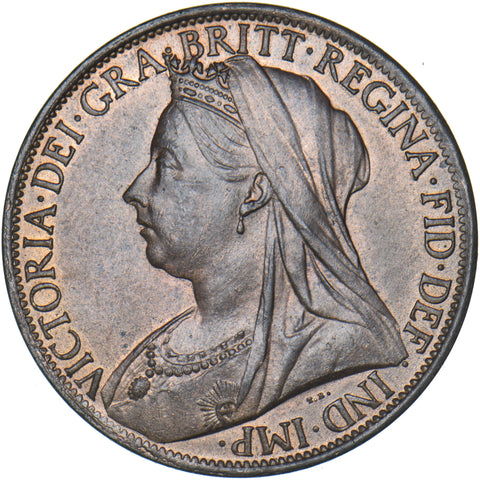1897 Penny - Victoria British Bronze Coin - Superb