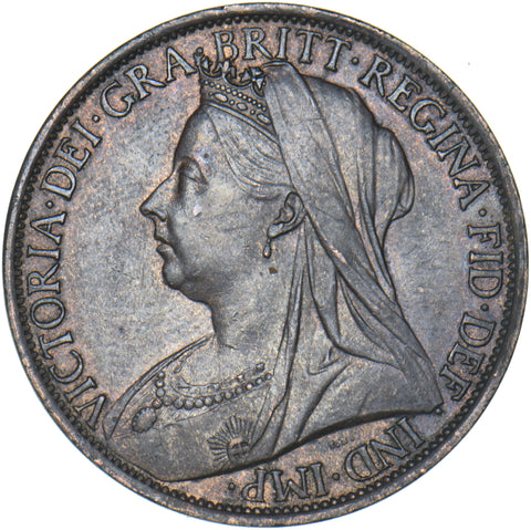 1899 Penny - Victoria British Bronze Coin - Very Nice