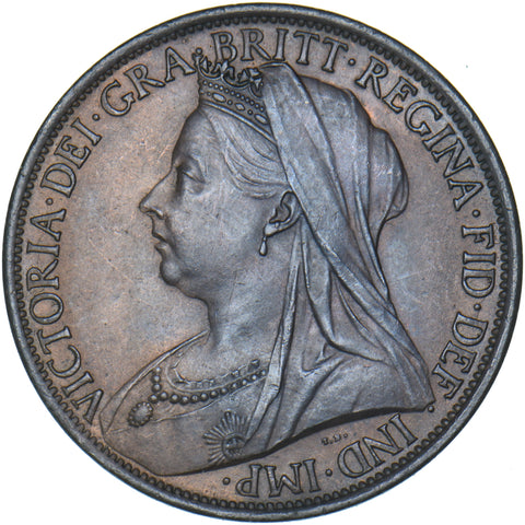 1900 Penny - Victoria British Bronze Coin - Very Nice