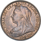 1901 Penny - Victoria British Bronze Coin - Very Nice