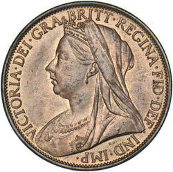 1901 Penny - Victoria British Bronze Coin - Very Nice