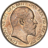 1902 Penny - Edward VII British Bronze Coin - Superb